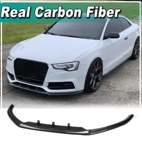 Apex-carbon 569807684235 For Audi A5 Sline S5 12-16 Real Fiber Front Bumper Lip Spoiler Splitters