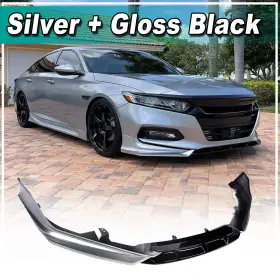 Apex-carbon 569807684327 For Honda Accord 2021-2022 Yofer Silver Front Bumper Lip Splitters Spoiler Kits