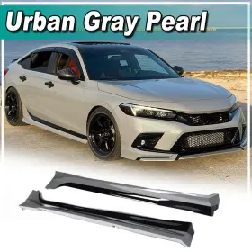 Apex-carbon 569807712334 For Honda Civic 11th Gen 22-26 Yofer Urban Gray Pearl Side Skirt Extensions Lip