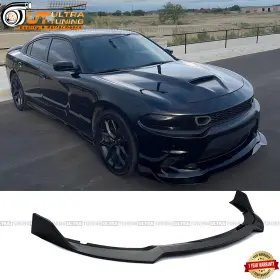 Apext 635403571484 For 2015-2023 Dodge Charger Srt Scat Pack Front Bumper Lip Splitter Glossy Black