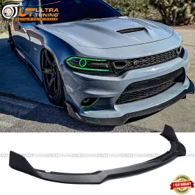 Apext 635403571491 For 2015-2023 Dodge Charger Srt Front Bumper Lip Splitter Carbon Fiber Look