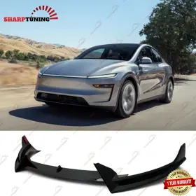 Tesla-25my-fl1-gb Apext Gloss Style Abs Front Bumper Lip Spoiler Splitter 3pcs For Tesla Model Y 2025