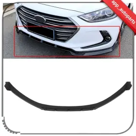 App App168244a01 Front Bumper Lip For 2017 C2018 Hyundai Elantra Black