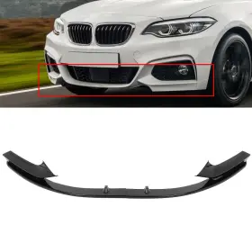 As1195600601p As Speedfather Fits 2014-2021 Bmw F22 2 Series M Sport Front Bumper Lip Spoiler Glossy Black