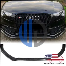 Wj-aus58501wcf Audi For 2012-2016 B8.5 A5 S Line S5 W Style Carbon Fiber Front Lip Splitter