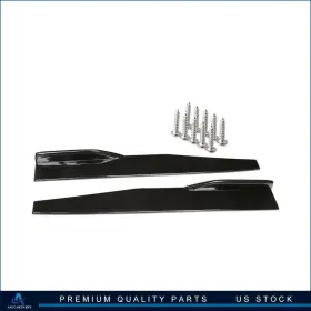 Aup16646501cp Aup 2pcs 74.5cm Black Side Skirts Rocker Splitters Diffuser Winglet Wings Brand New