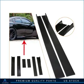 Aup16646701cp Aup 86 Inch X 4 Universal Black Side Skirt Left And Rightrocker Panel 6pcs High Quality