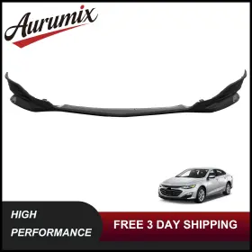 Aurumix Auot003523 Fits 2019 2020 2021 Chevy Malibu Front Bumper Lower Cover Lip Protector Black