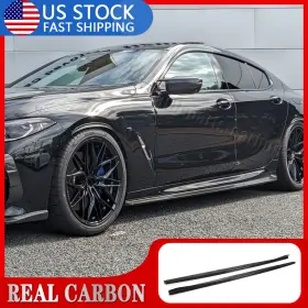 M850i Auto-parts 569807653767 For Bmw 8 Series G16 M8 4-door Real Carbon Side Skirts Extensions Spoiler