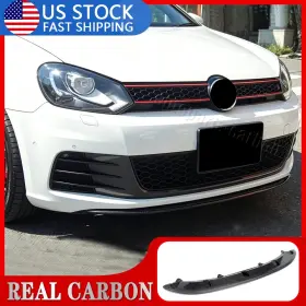 Auto-parts 569807655617 Real Carbon Fiber Front Bumper Lip Body Spoiler For Vw Golf 6 Vi Mk6 Gti 2010-15