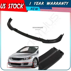 Adp1176062021s Autodayplus For 2006-2010 Honda Civic Coupe Painted Black Front Bumper Lip -high Quality Pp