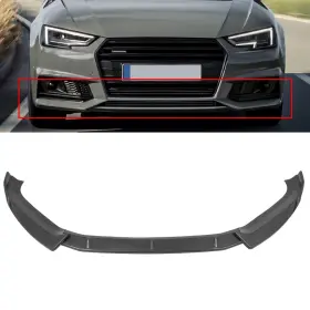 Adp11955901s Autodayplus For 2017-2019 Audi A4 Quattro S4 S-line Bumper Front Lip Spoiler Carbon Look