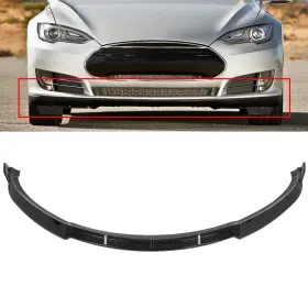 Adp11956101s Autodayplus For 2012-2016 Tesla Model S Models Front Bumper Lip Spoiler Glossy Black