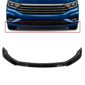 Adp11957101s Autodayplus Set Glossy Black Fits 2019-21 Volkswagen Jetta Non Gli Front Bumper Lip Spoiler