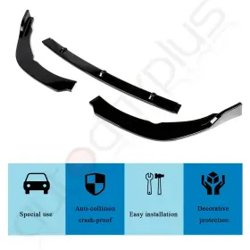 Adp16031601032s Autodayplus Fits 2018-2020 Toyota Camry Painted Black Front Bumper Body Kit Spoiler Lip 3pcs