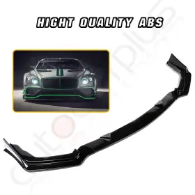 Adp1603180301s Autodayplus Fits 14-17 Infiniti Q50 Sport Model 3x Black Front Bumper Lip Splitter Spoiler
