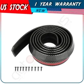 Adp161091012123s Autodayplus 2.5m Universal Carbon Fiber Front Bumper Lip Chin Roll Skirt Rubber Splitter
