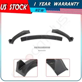 Adp16137512212s Autodayplus For 2017-2020 Tesla Model 3 Carbon Fiber Print Front Bumper Body Spoiler Lip