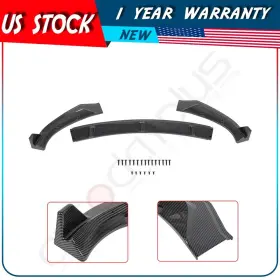 Adp16137512402s Autodayplus For 2019 2020 Tesla Model 3 Glossy Carbon Fiber Print Front Bumper Lip Spoiler