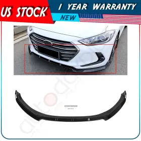 Adp16138712s Autodayplus For 2016-2018 Hyundai Elantra Front Bumper Lip Spoiler Splitter Glossy Black