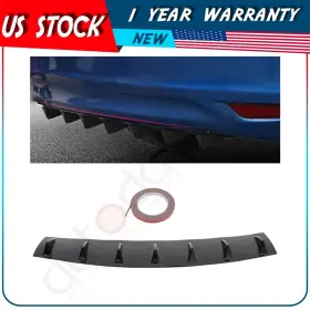 Adp16195701402s Autodayplus 7 Fins Style Rear Lower Bumper Diffuser Fin Spoiler Lip Wing Splitter 33 Inch