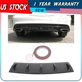 Adp16195801001s Autodayplus Shark Fin 5 Wing Lip Diffuser 23 Inch Rear Bumper Chassis Carbon Fiber Print Abs