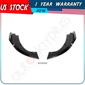 Adp16721121s106 Autodayplus For Honda Civic 16-18 2pcs Glossy Black Rear Bumper Lip Diffuser Splitter