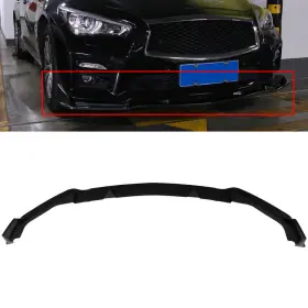 Adp1682412105s Autodayplus For 2014 C 2017 Infiniti Q50 Base 3pcs Carbon Look Front Spoiler Bumper Lips