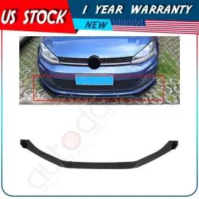 Adp1682462105s Autodayplus For 14-20 Volkswagen Golf Gti Mk7 Glossy Black Front Bumper Lip Spoiler Cover