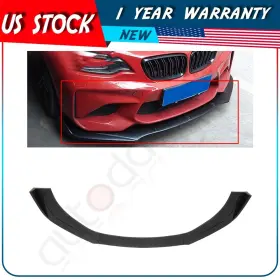Adp1682492105s Autodayplus 3pc Universal Fitment Glossy Carbon Look Front Bumper Body Kit Lip