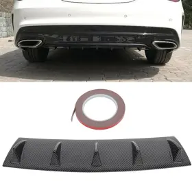 Aut161958at01c Autodealsparts Rear Lower Bumper Diffuser Fin Spoiler Lip Wing Splitter 23 Inch Carbon Fiber Print