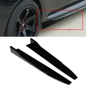 Aut16721001s Autodealsparts Front Bumper Lip Fin Canards Splitter Glossy Carbon Fiber Look
