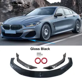 At-20g16-fl-gb Autodepots Gloss Black Front Bumper Lip Spoiler Fit For Bmw 8 Series G14 G15 G16 M850i 840i