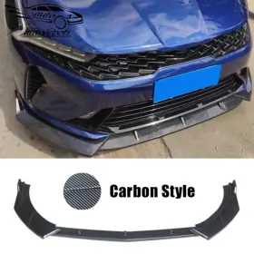 At-20k5-fl-cf Autodepots For Kia K5 2021-2025 Front Bumper Lip Splitter Chin Spoiler Carbon Fiber Look