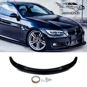 Ni-e92-fl-gb Autodepots Gloss Black Front Bumper Spoiler Lip Fits 2006-2009 Bmw E92 335i Coupe M Sport