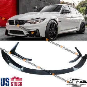 Wz-f80-fl1-cf Autodepots For 2015-20 Bmw M3 F80 M4 F82 F83 Front Bumper Lip Splitter Carbon Look Mp Style