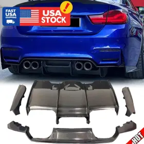 Automods Factory 883235150203 Carbon Fiber Rear Bumper 4pcs Diffuser For Bmw F80 M3 F82 F83 M4 15-20 Psm Style