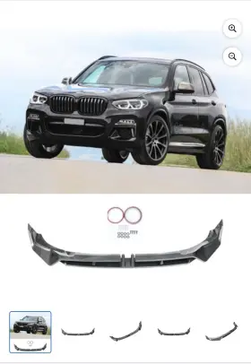 Automods Factory 883235169991 Carbon Fiber Front Bumper Splitter Lip For Bmw X3 X4 G01 G02 M Sport 2018-20 E