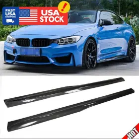Automods Factory 883235183812 Carbon Fiber Side Skirt Extension Lip For Bmw F82 F83 M4 Psm Style Coupe 2014
