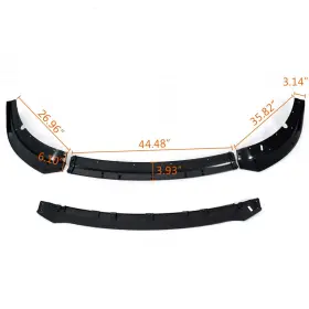 Ats36117t31680 Autoparts Union 4pcs Front Bumper Lip V2 Style Glossy Black Fits 2015-2021 Charger Srt