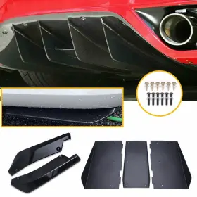 Autosparemart Rlb-syq-b 1 For Dodge Challenger Rear Diffuser Spats Splitter Bumper Spoiler Chin Lip