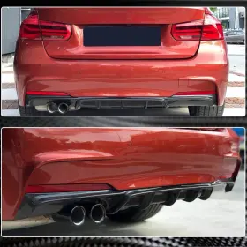 Autoturning7 569801395656 For 2012-2018 Bmw 3 Series F30 F31 M Sport Real Carbon Fiber Rear Diffuser Lip