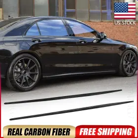 W222 Autoturning7 569806976775 Real Carbon Side Skirt Extension Lip For Mercedes Benz S550 Sport S63 S65