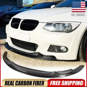 Autoturning7 569806978953 For Bmw 3 Series E92 E93 Lci 335i M Sport Real Carbon Front Bumper Lip Spoiler
