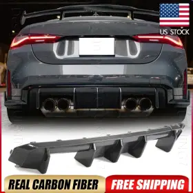 Autoturning7 569806986361 For Bmw G80 M3 G82 G83 M4 21 Real Carbon Fiber Rear Bumper Diffuser Lip Replace