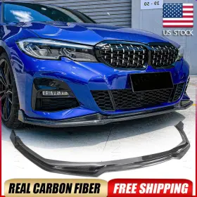 M340i Autoturning7 569806986514 For Bmw G20 330i 2019-2022 Real Carbon Front Bumper Lip Spoiler Splitter