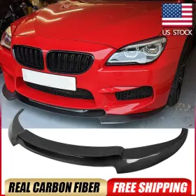 Autoturning7 569806991327 For Bmw 6 Series F06 F12 F13 M6 2012-2017 Real Carbon Front Bumper Lip Spoiler