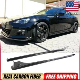 Autoturning7 569806991433 For Toyota 86 Subaru Brz 13-20 Real Carbon Side Skirt Extension Spoiler Body Kit