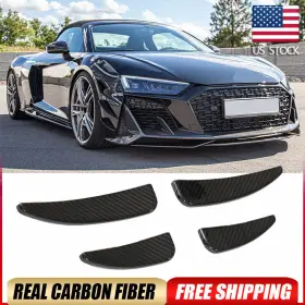 Autoturning7 569806993260 For Audi R8 V10 2022-23 Dty Carbon Fiber Front Bumper Splitters Vent Canard Fins