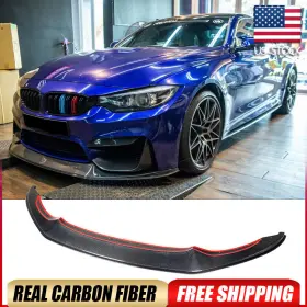 Autoturning7 569807429966 For Bmw F80 M3 F82 F83 M4 14-2018 Real Carbon Front Bumper Lip Spoiler Body Kit